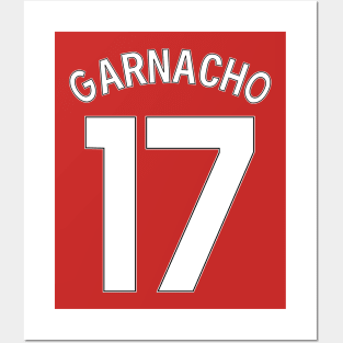 Garnacho Football Shirt Posters and Art